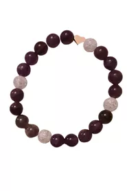 Amethyst mit Bergkristall