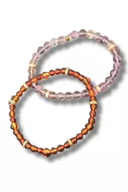 Ametrin und Bernstein Armband